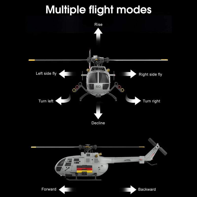 RC Helicopter Brushless Motor Single Propeller With 6-Axis Gyro Altitude H RSFT