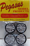 1/24 /25 Pegasus Chrome Rims W/Tires #1250 ¡°Bella¡¯s¡± (E)