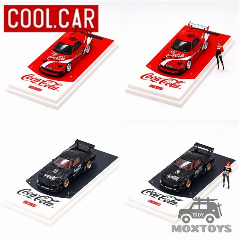 Cool Car 1:64 RX-7 Red /Black Ordinary/Luxury with figure Diecast Model Car