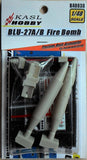 1/48 scale BLU-27A/B fire bomb resin accessories set in retail box, gray bombs visible