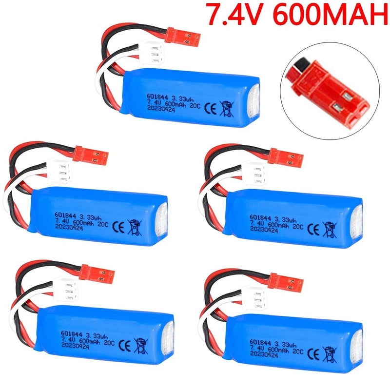 7.4V 450mAh Lipo Battery 601844 for WLtoys K969 K979 K989 K999 P929 P939 RC Car