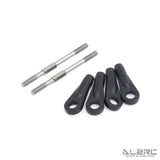 47.7mm FBL helicopter pull rod set: two threaded metal rods and four black link arms.