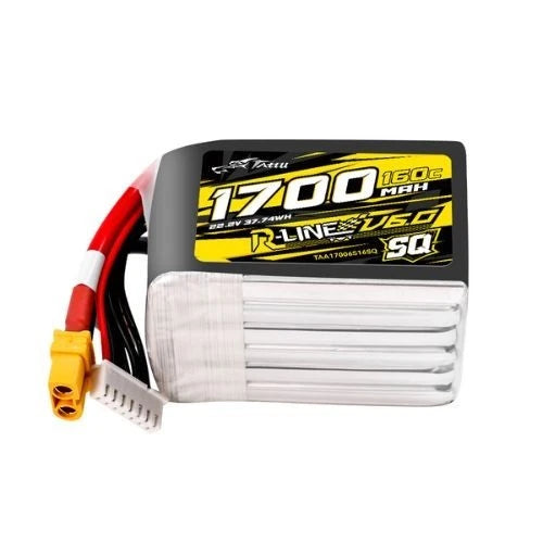 1700mAh 6S 160C 22.2V Tattu R-Line Version 6.0 SQ Lipo Battery with XT60 Plug Battery