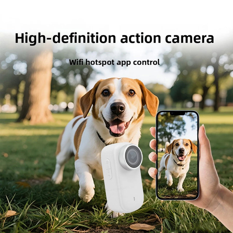 White 4K Action Cameras 64GB Sports Camera POV Portable WiFi Magnetic Weara TXFY