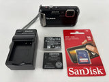 Panasonic Lumix DMC-TS30 16.1MP Black Water Proof Digital Camera w/Accessories