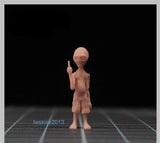 1/64 Paul Alien Man Scene Props Miniature Figures Model For Cars Vehicles Toys