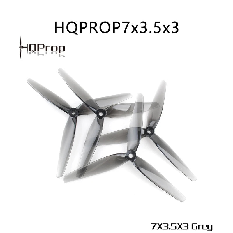 HQProp 7x3.5x3 7" 3-Blade Propeller Transparent Gray for X8 Long Range FPV Drone