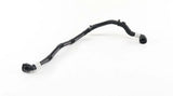 Battery cooling radiator outlet hose with black ribbed tubing and connector fittings