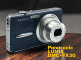 Panasonic Lumix DMC-FX30 Blue 7.2MP Digital Camera [VG+] Works From Japan 424E