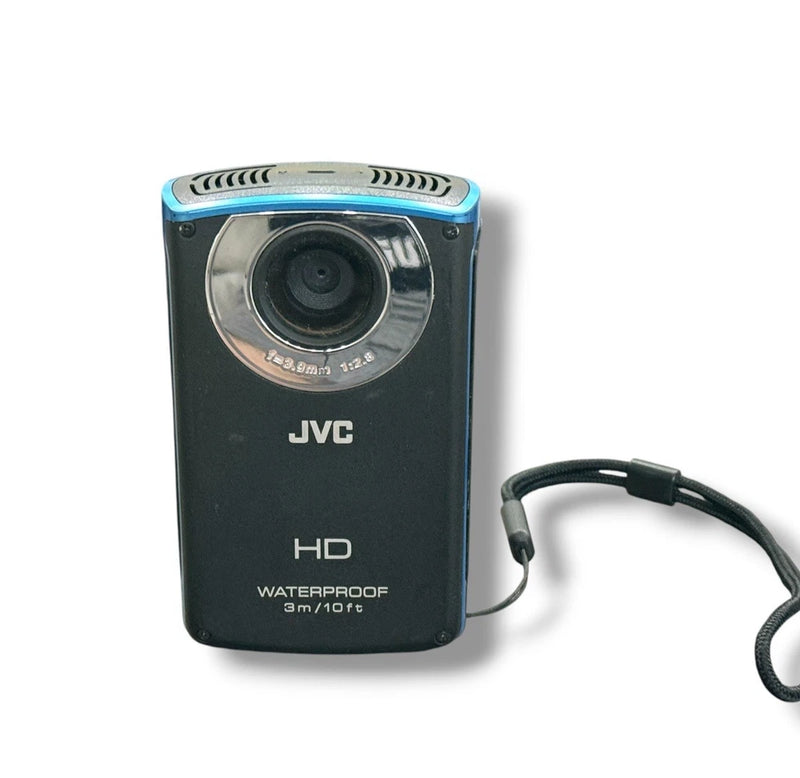 JVC Picsio GC-WP10 HD Waterproof Camcorder 1080p Pocket Video Camera Blue