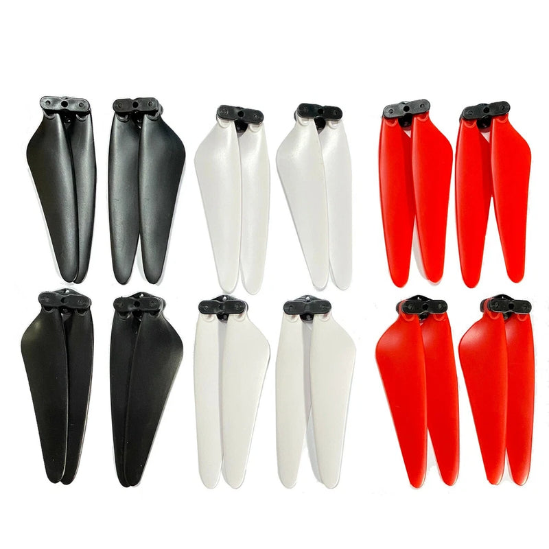 RC drone propeller blade set with black, white, and red pairs