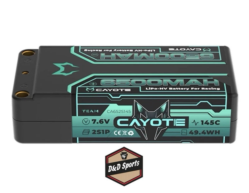 Cayote CYE652S145 - 2S 145C LCG Shorty LiHV Battery (7.6V/6500mAh) Battery