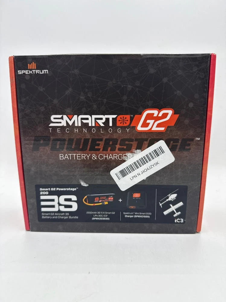 Spektrum Smart G2 Powerstage 3S 2200mAh LiPo S120 Charger SPMXPSA200 Battery