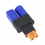 EC5 to XT30 no-wire adapter, blue plugs with black housing and orange XT30 female port