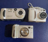 Digital Camera Lot. 3 Cameras Sony Nikon  Fujifilm. For Parts Repair