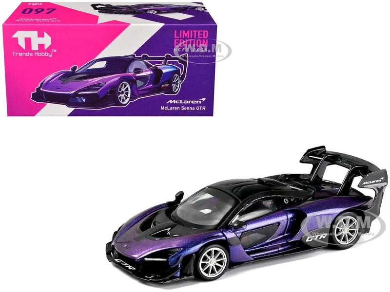 MCLAREN SENNA GTR MIDNIGHT PURPLE "HCFC 2025" 1/64 MODEL BY TRENDS HOBBY 241080J