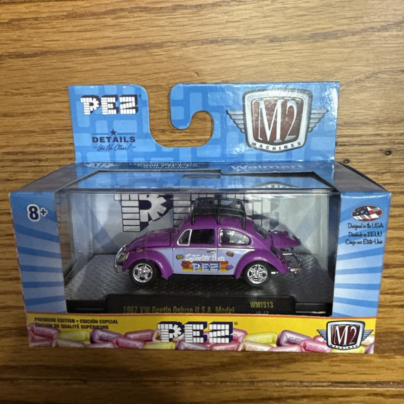 Purple VW Beetle Deluxe die-cast toy in M2 Machines retail box