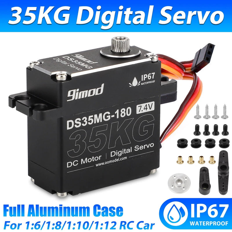 35KG Waterproof Brushless Metal Gear Digital Servo High Torque for 1/8 1/10 RC