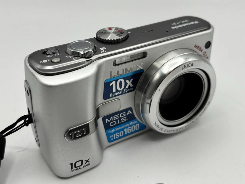 Panasonic LUMIX DMC-TZ1 5.0MP Digital Camera - Silver Tested Working