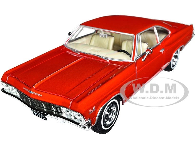 1965 CHEVROLET IMPALA SS 396 RED 1/24 DIECAST MODEL CAR WELLY 22417