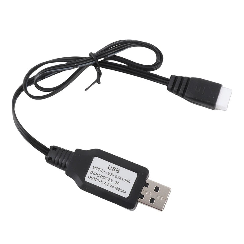 1/16 RC Car Charger 7.4V 1000mA USB Lipo Battery