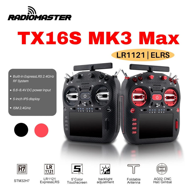 RadioMaster TX16S MK3 Max Transmitter ELRS 2.4Ghz AG02 Hall Gimbal for FPV Drone