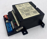 Pulse to analog converter module with blue terminal block and black housing
