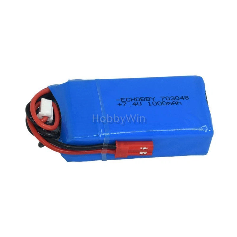 7.4V 2S 1000mAh 20C LiPO Battery JST plug for RC micro plane FPV Drone Lipolymer