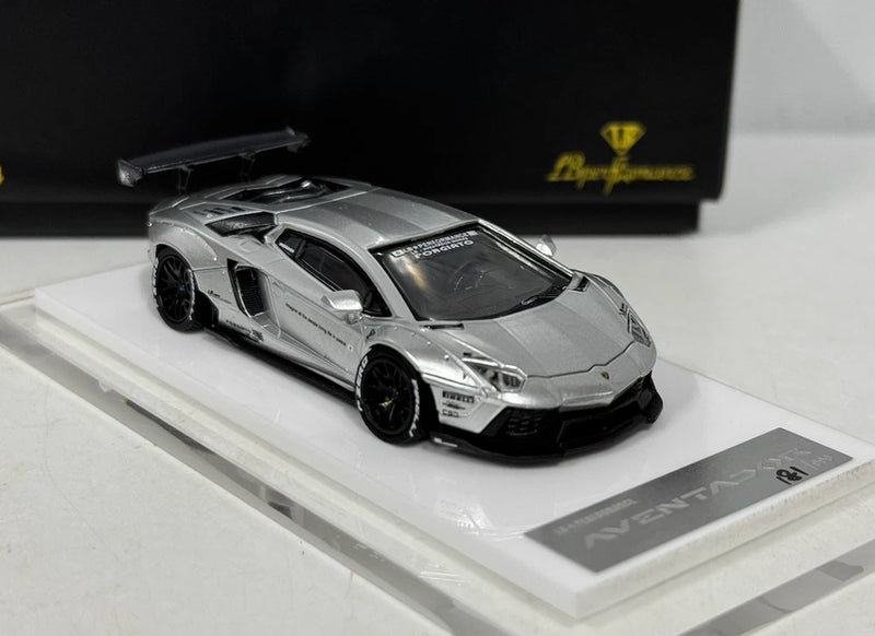 Onemodel 1:64 Silver LP700 Aventador LB Racing Sports Model Diecast Resin Car