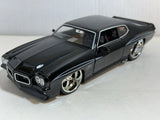 JADA DUB BTM 1971 PONTIAC GTO JUDGE BLACK 1:24 DIECAST MODEL CAR NEW NO BOX