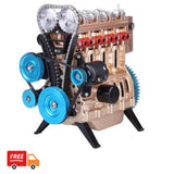 Car Engine Kit Four Cylinder Lipo Battery 357 pcs Assembly Model Collectible NEW Battery