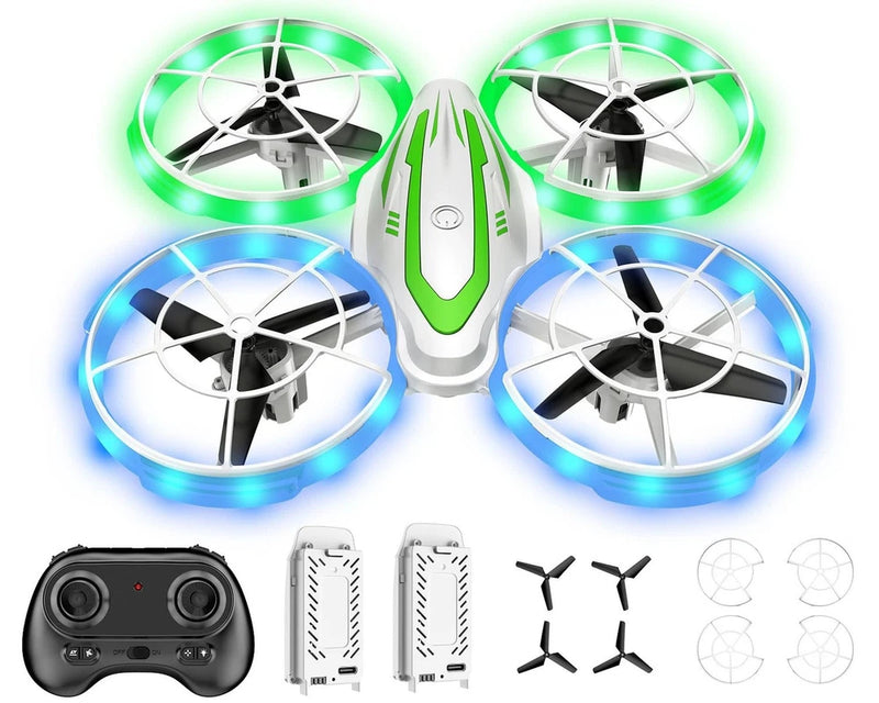 Mini Drone for Kids Beginners, RC Quadcopter Drone with Colorful Light, One K...