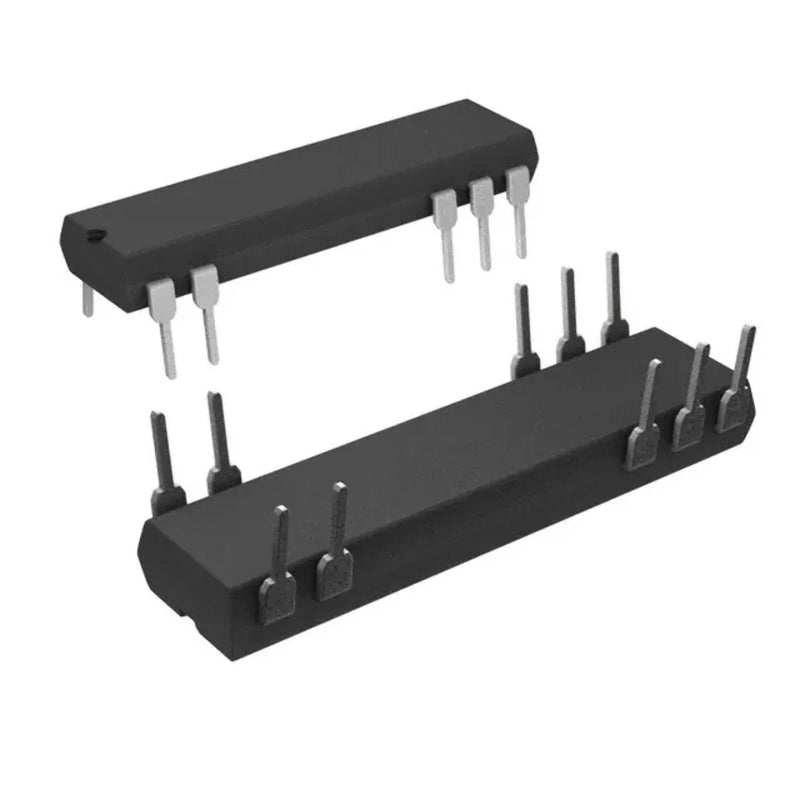 DC-DC converter module with multi-pin header connectors and black enclosure