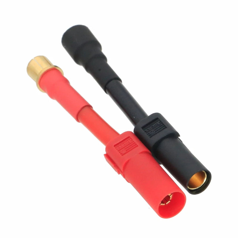 HXT 8mm Male+/Female- to XT150 Male cable 10AWG 5CM wire For Battery Toy FPV UAV
