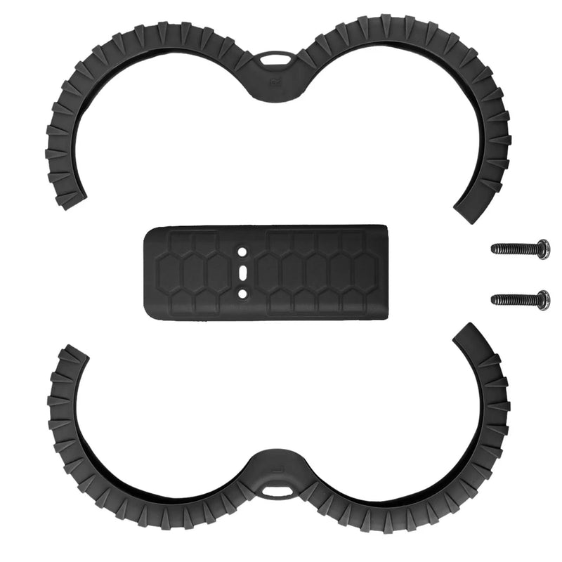 Black protective bumper ring case set with mounting panel and screws