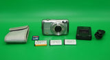 Fujifilm Digital Camera FinePix JZ500 14.0MP Silver Tested W/ 3 Batterie SD Card