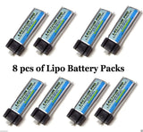 New Lectron Pro 3.7 volt 180mAh 45C Lipo Battery 8 pcs for Blade Inductrix
