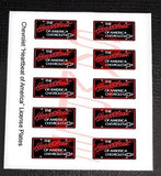 CHEVROLET HEARTBEAT miniature LICENSE PLATES for 1/25 scale MODEL CARS¡ªPLS READ