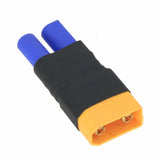 EC5 to XT90 no-wires adapter, orange XT90 male plug with blue covers