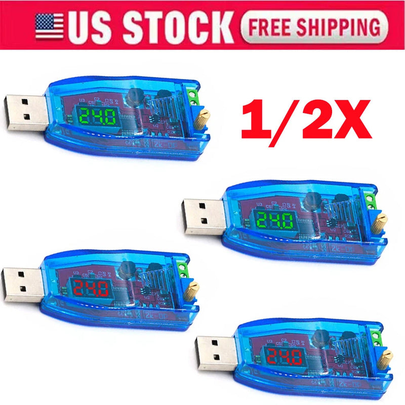 1/2pack DC 5V to 1-24V USB Step Up Down Power Supply Module Buck Boost Converter