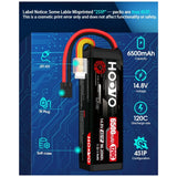 14.8V 6500mAh TR Plug Lipo Battery 2-Pack Battery