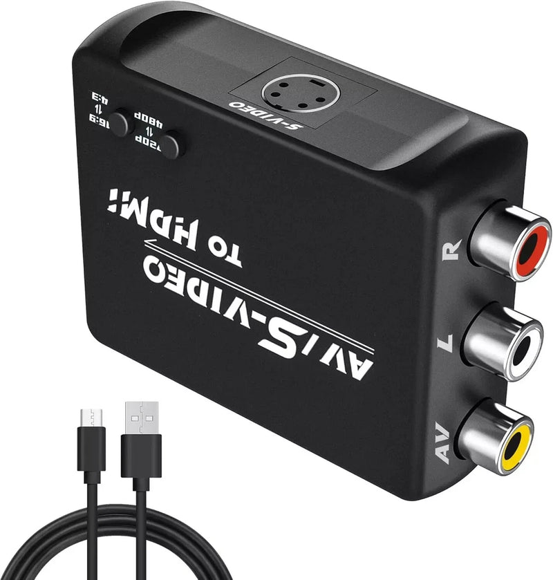 RCA AV to HDMI Converter | S Video to HDMI Converter | Composite CVBS Audio