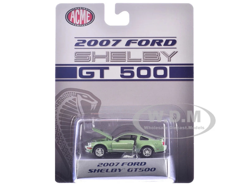 2007 FORD SHELBY GT500 LIME GREEN 1/64 DIECAST MODEL CAR BY ACME SC64001