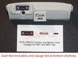 1979 - 1986 EL CAMINO AND MONTE CARLO GAUGE FACES for 1/25 AMT / MPC kits¡ªREAD