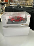 FERRARI TESTAROSSA TRANSPARENT RED REAR OPENS 1/64 DIECAST CAR BY HONE MODEL HM