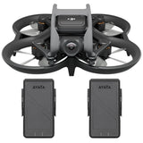DJI Avata drone with two intelligent flight batteries, black with front camera