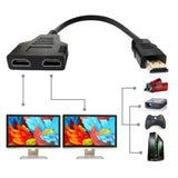 HDMI Splitter Cable 1 Input 2 Output Male to Female Adapter 1080P HDTV