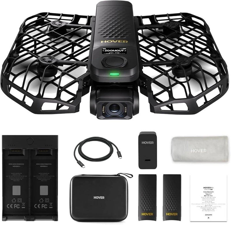 HoverAir X1 PROMAX 8K Self-Flying Action Drone Bundle 2 Batteries + Case New