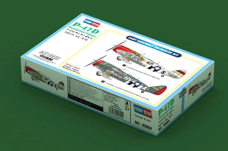 Hobbyboss 1/48 P-47D Thunderbolt model kit box with aircraft artwork