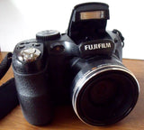 FujiFilm FinePix S1600 bridge camera with FUJIFILM branding and large front zoom lens
